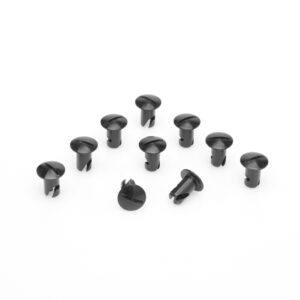 Dzus Buttons Aluminum 0.400" Black (10pk)
