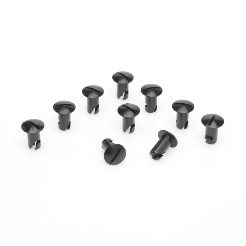 Dzus Buttons Aluminum 0.450" Black (10pk)