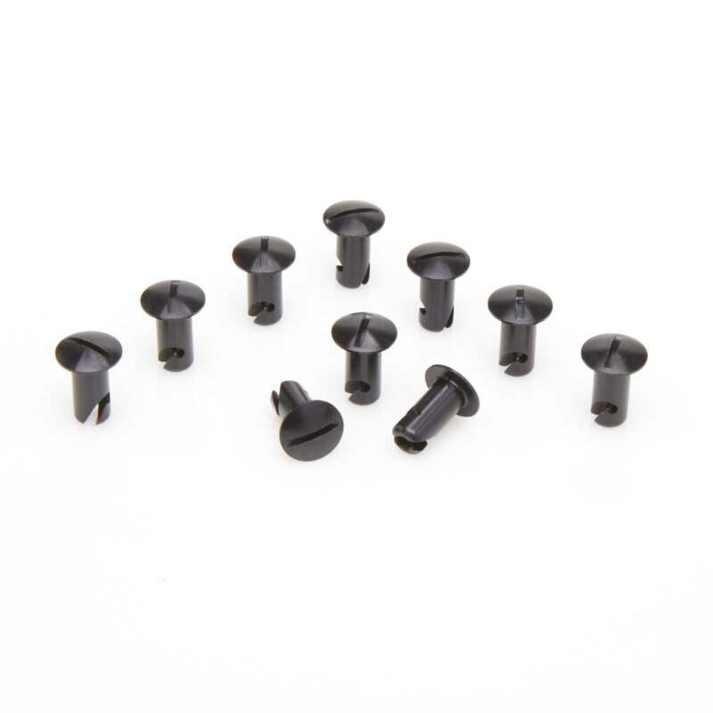 Dzus Buttons Aluminum 0.500" Black (10pk)