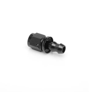 -06 Straight Push Fit Hose End Black
