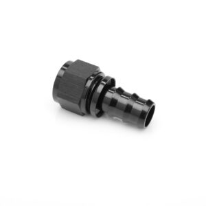 -12 Straight Push Fit Hose End Black