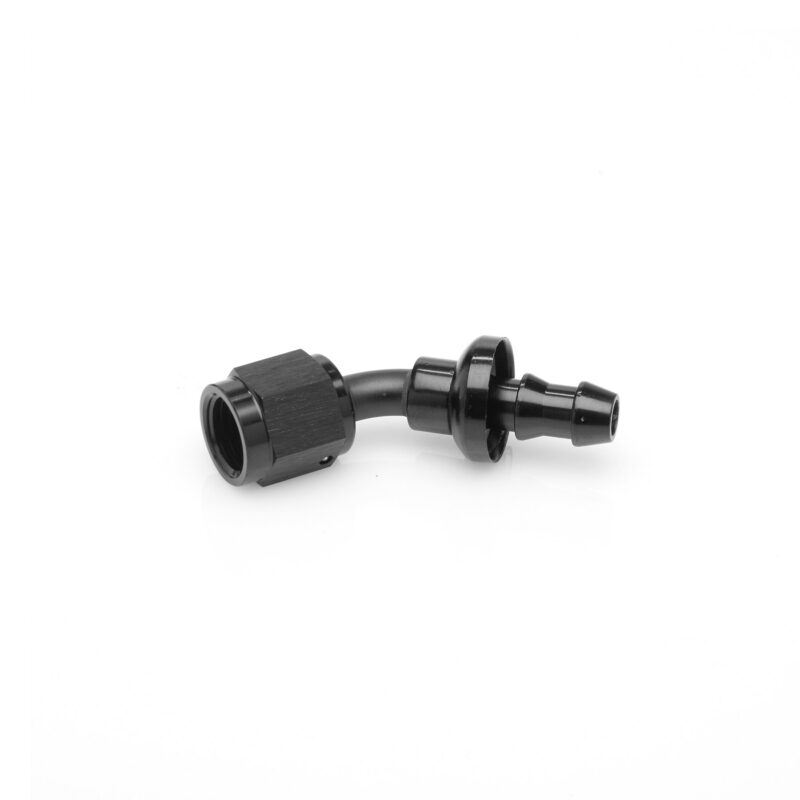 -04 45 Degree Push Fit Hose End Black