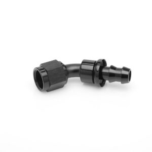 -06 45 Degree Push Fit Hose End Black
