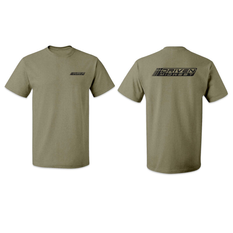 Driven Midwest T-Shirt - Olive - Black Logo - Adult 3X-Large