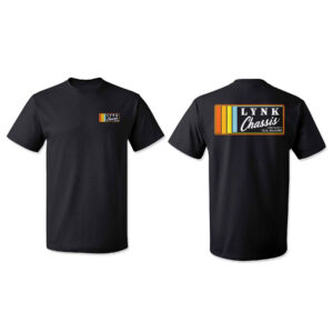 LynK T-Shirt - Black - Retro Logo - Adult Small