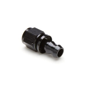-08 Straight Push Fit Hose End Black