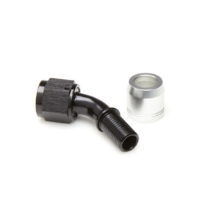 -08 45 Black Crimp Hose End KR PTFE Hose