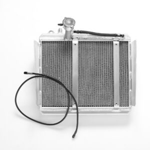 SALDANA RADIATOR (W/FAN MOUNTS) COMPLETE KIT W/FITTINGS,HOSE , OVERFLOW LINE AND CAP