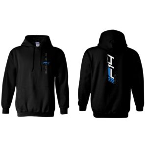 Vertical Hoodie - Black - Adult Small