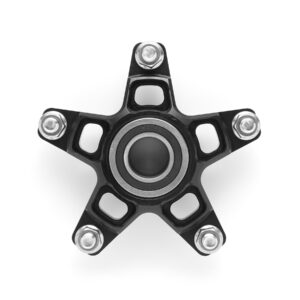 F14 JR SPRINT FRONT HUB BLACK W/LOW DRAG BEARINGS AND TI STUDS AND NUTS